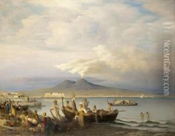 Fischer Am Golf Von Neapel Oil Painting - Eduard Caspar Post