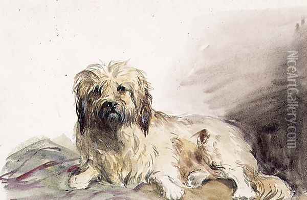 The Artists Dog Oil Painting - John Adam P. Houston
