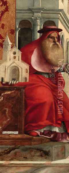 Saint Jerome a fragment from the altarpiece of S. Cristoforo della Pace of Murano Oil Painting - Giovanni Bellini