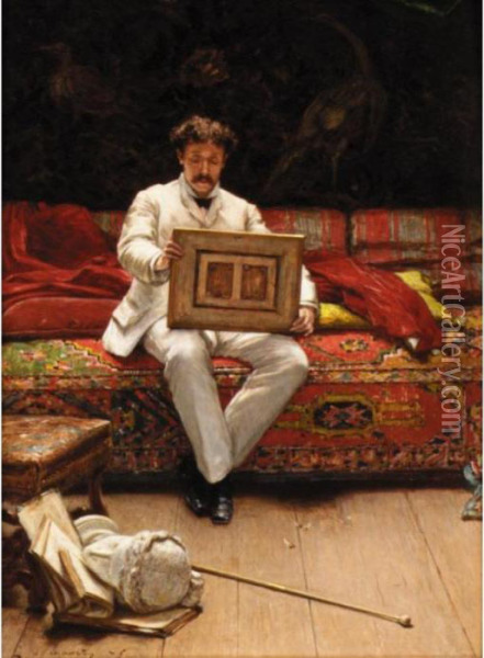The Connoisseur Oil Painting - Victor Joseph Chavet