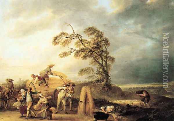 The Storm Oil Painting - Louis-Joseph Watteau