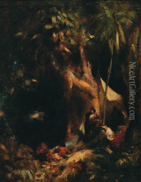 Humboldt Am Orinoko Oil Painting - Ferdinand Keller