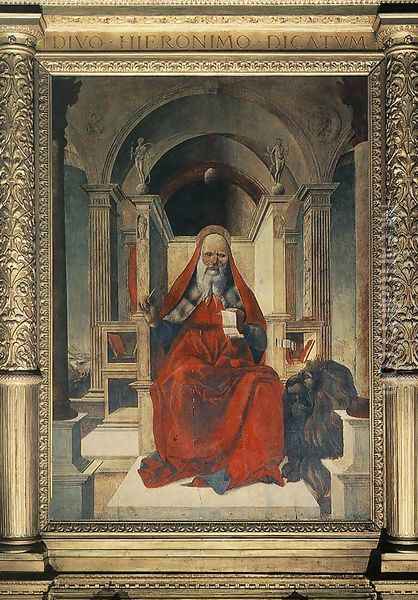 St Jerome 1485 Oil Painting - Lorenzo Costa