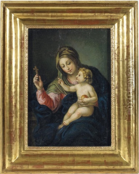 Madonna Mit Kind Oil Painting - Franz Xaver Nager