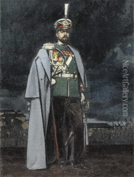 Le Colonel Dimitri D'osnobichine Oil Painting - Bernard Boutet De Monvel