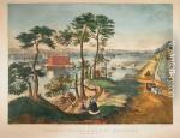 Staten Island Oil Painting - Currier & Ives Publishers