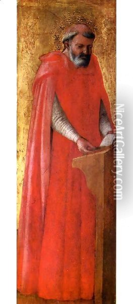 Pisa polyptych St Jerome Oil Painting - Masaccio (Tommaso di Giovanni)