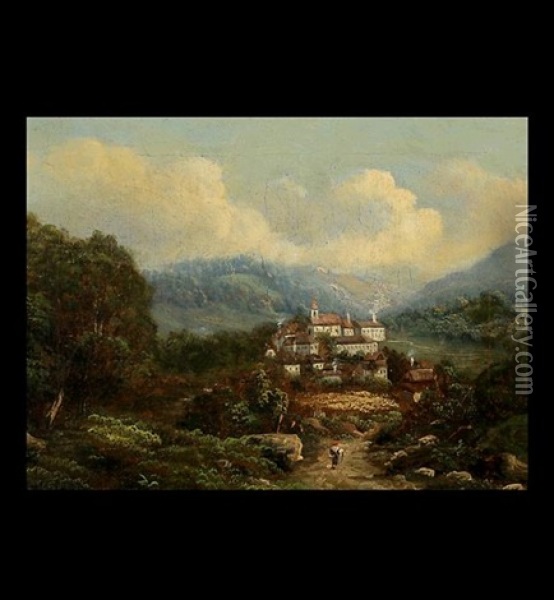 Path To The Village Oil Painting - Alfred Walter Williams