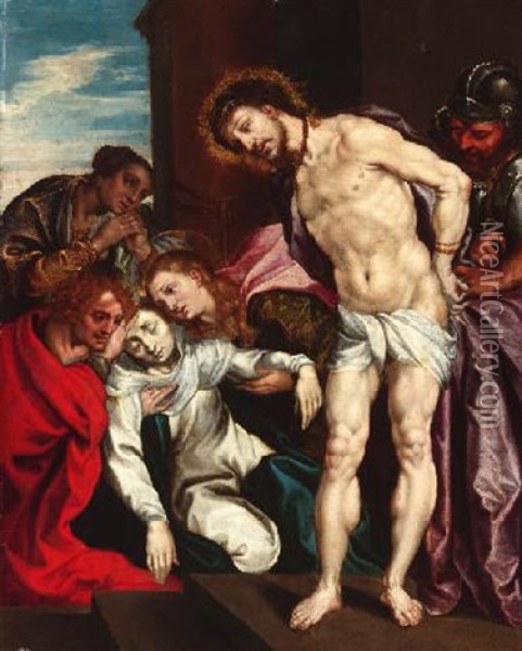 Der Gegeiselte Christus Oil Painting - Jan Gossaert
