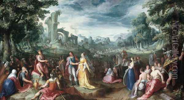 The Continence of Scipio 1600 Oil Painting - Karel Van Mander