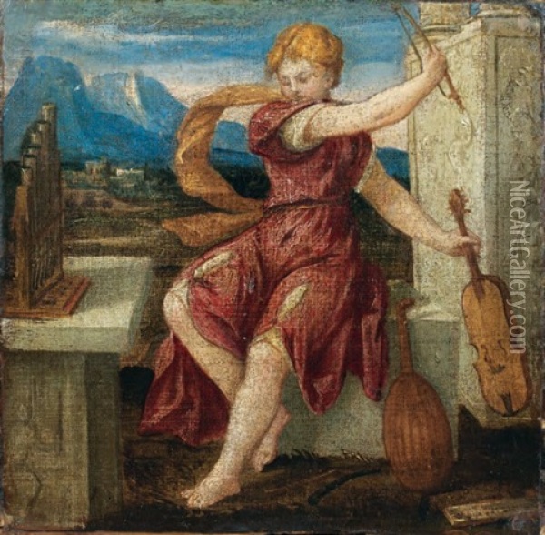 Allegorie De La Musique Oil Painting - Bonifazio de Pitati
