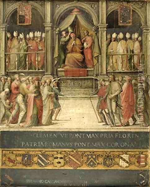 Coronation of Pope Paul II 1417-71 Oil Painting - Giovanni di Lorenzo Cini