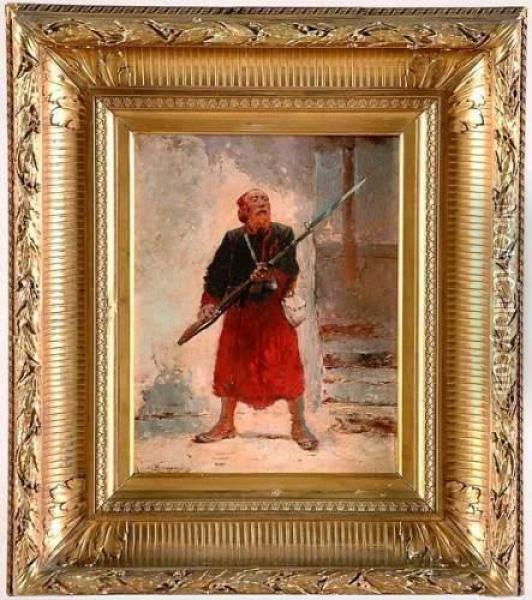 zouave Oil Painting - Wilfred Constant Beauquesne