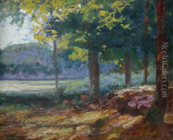 Paysage Et Clairiere Oil Painting - Victor Charreton