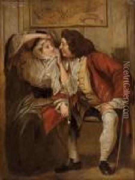 Onkel Tobias Und Die Witwe Wadman Oil Painting - Charles Robert Leslie