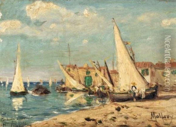 Port A St. Tropez Oil Painting - Henri Malfroy-Savigny