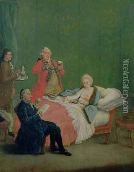 Early Morning Chocolate Oil Painting - Pietro Longhi