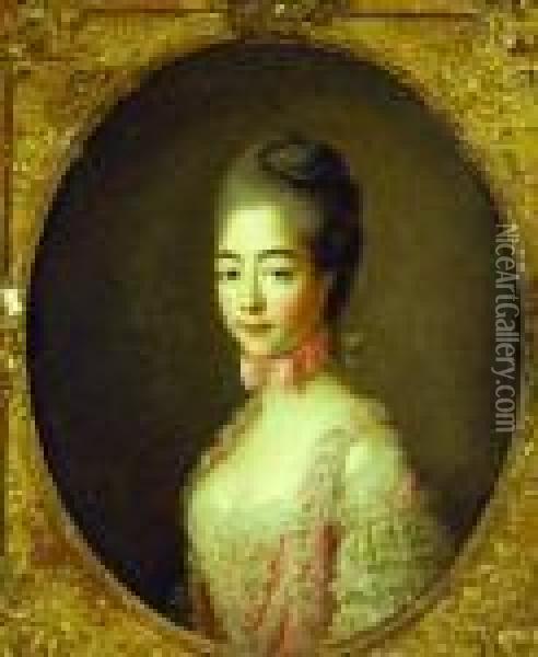 Portrait Of The Comtesse De Provence Oil Painting - Francois-Hubert Drouais
