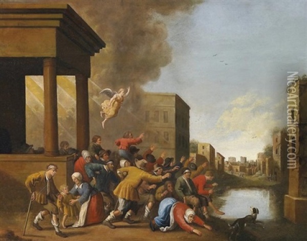 Biblische Szene Oil Painting - Joost Cornelisz. Droochsloot