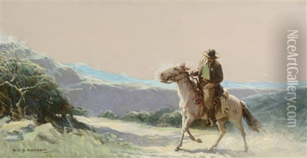 On The Trail Oil Painting - William Henry Dethlef Koerner