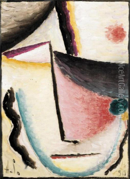 Schrage Augen Oil Painting - Alexei Jawlensky