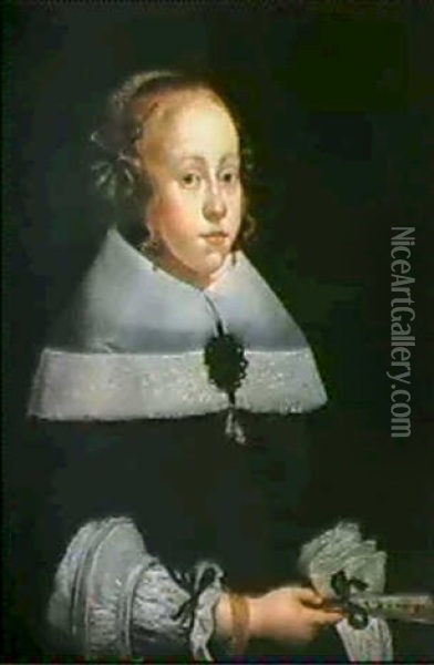 Portratt Av Ung Kvinna Oil Painting - Jan Albertsz Rootius