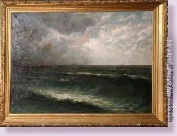 Marine Par Gros Temps Oil Painting - Emile Meyer