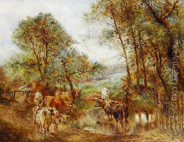 In The Cool Shade Oil Painting - William Huggins