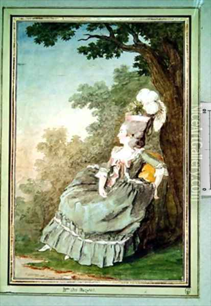 Madame des Mazures Oil Painting - Louis Carrogis Carmontelle