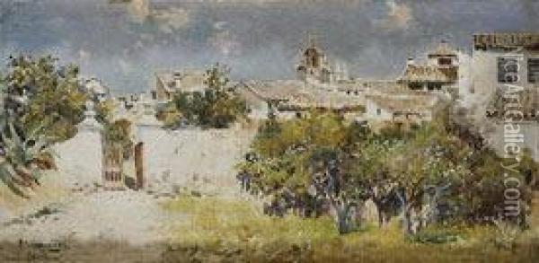 Paisaje De Sevilla Oil Painting - Jose Lupianez y Carrasco
