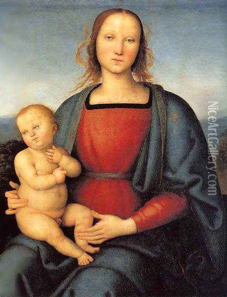 Madonna and Child 2 Oil Painting - Pietro Vannucci Perugino