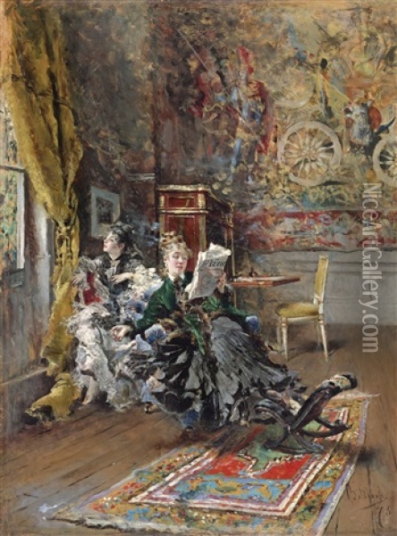 Les Parisiennes Oil Painting - Giovanni Boldini