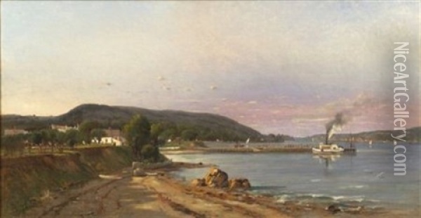 Digby Harbor - A View Of Nova Scotia Oil Painting - Francois de Blois
