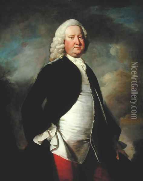 Portrait of Sir Watkin Williams Wynn 3rd Baronet 1692-1749 Oil Painting - Thomas Hudson