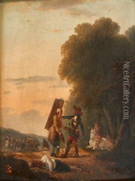 Le Dormeur Du Val Oil Painting - Nicolas-Louis-Albert Delerive