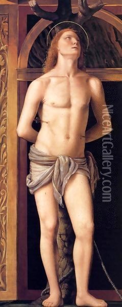 St Sebastian Oil Painting - Bernardino Luini