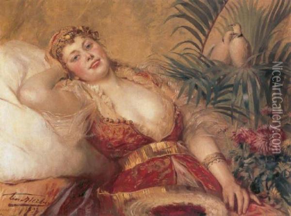 Beauty At Rest Oil Painting - Leon Herbo