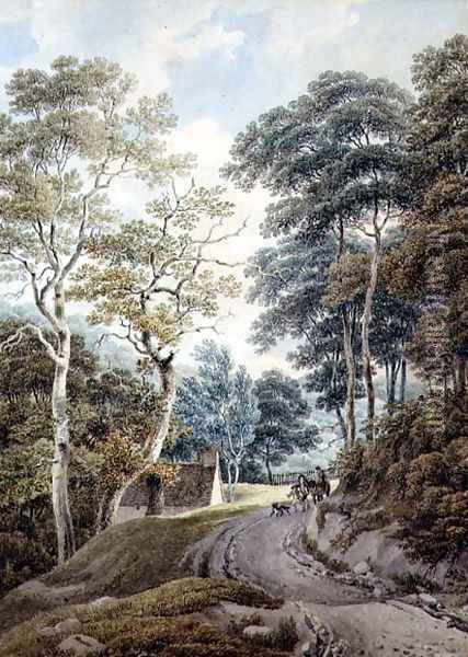 A Lane near Hindhead Oil Painting - Michael Angelo Rooker