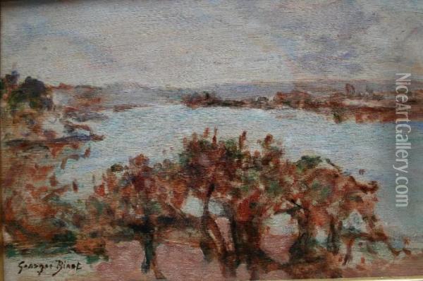 Bord De Seine Oil Painting - Georges Binet