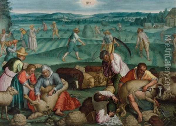 Allegorie De L'ete : Le Mois De Juin Oil Painting - Frans Floris the Elder