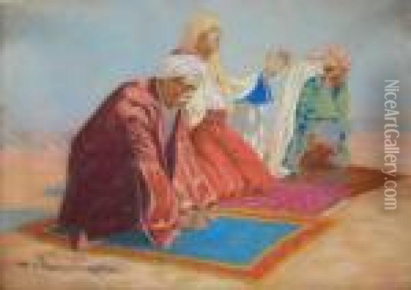 Modlacy Sie Arabowie Oil Painting - Feliks M. Wygrzywalski