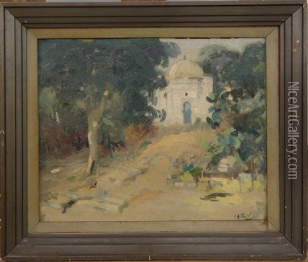 Un Mausolee Oil Painting - Elie Anatole Pavil