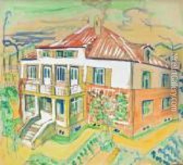 Entwurf Fur Ein Wohnhaus Oil Painting - Ernst Ludwig Kirchner