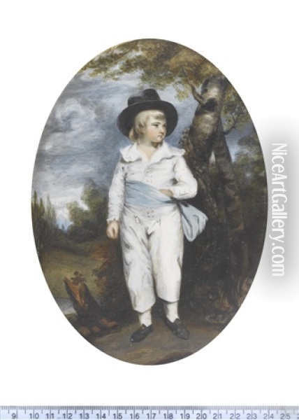The Artist's Grandson, John Charles Spencer (1782-1845) (after Sir Joshua Reynolds) Oil Painting - Margaret, Lady Bingham