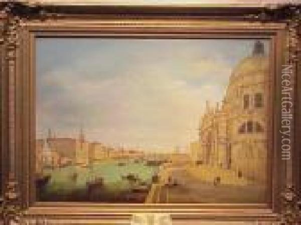 Entrance To The Grand Canal Oil Painting - (Giovanni Antonio Canal) Canaletto