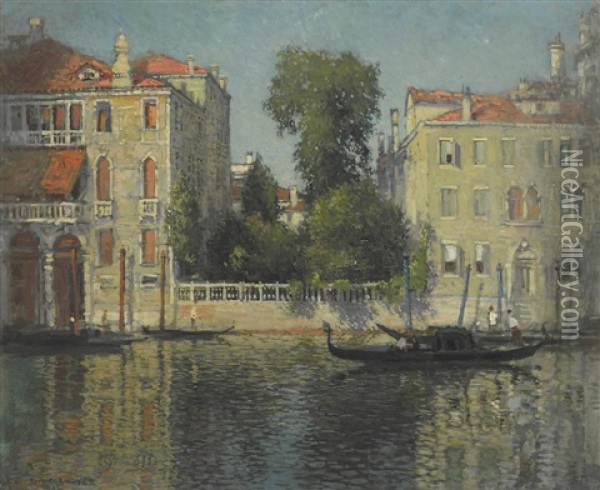 Venice Scene Oil Painting - Paul Cornoyer