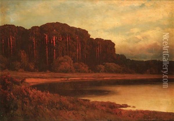 Forest's Edge At Dusk Oil Painting - Carl Kenzler