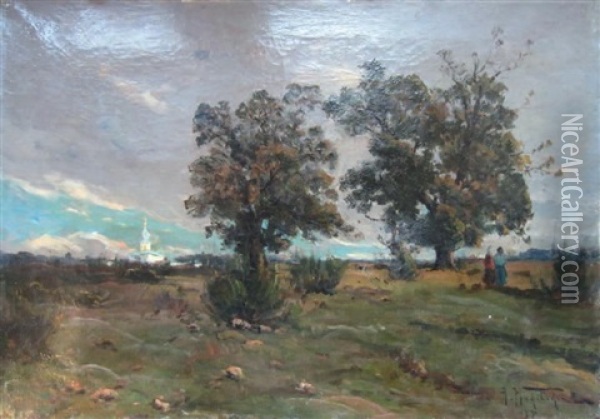 Paysage Oil Painting - Alexandr Vladimirovich Makovsky