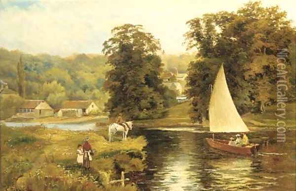 Wargrave-on-Thames Oil Painting - Theodore Hines