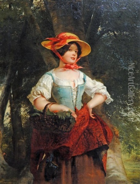 Portrait Of Phoebe Mayflower Oil Painting - Robert Gavin